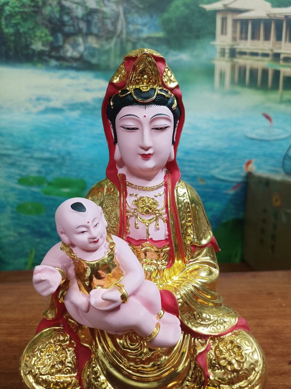 Tượng Quan Âm Tống Tử cao 30cm