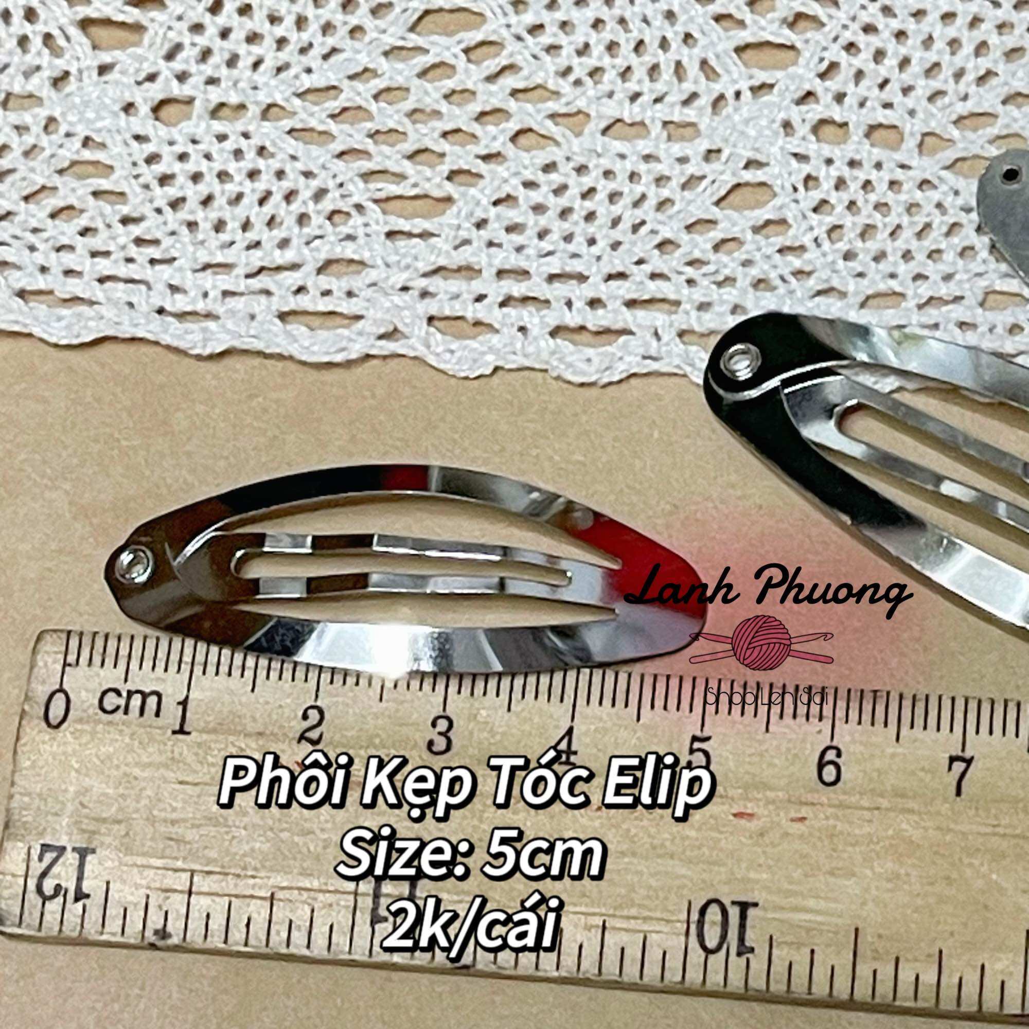 Phôi Làm Kẹp Tóc , Phôi vải nỉ, Kẹp Mỏ Vịt ( 10 cái )