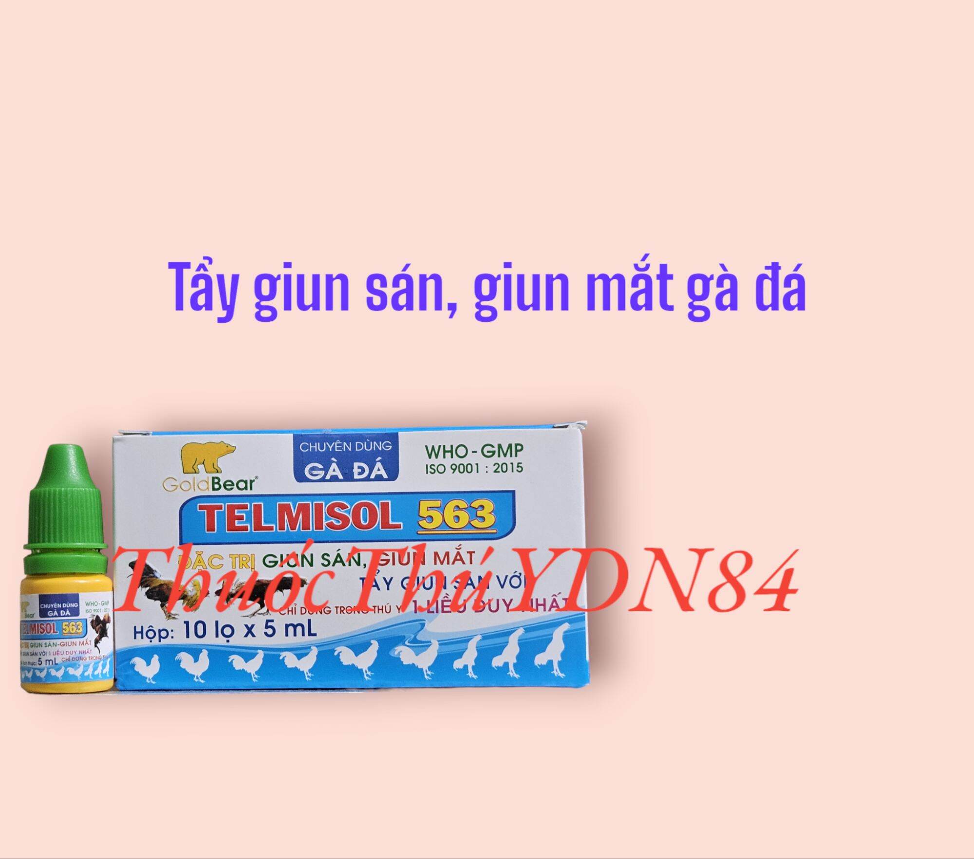 [GIÁ RẺ] TELMISOL 563 5ml tẩy giunsổ lãi sán giun mắt cho gà đá