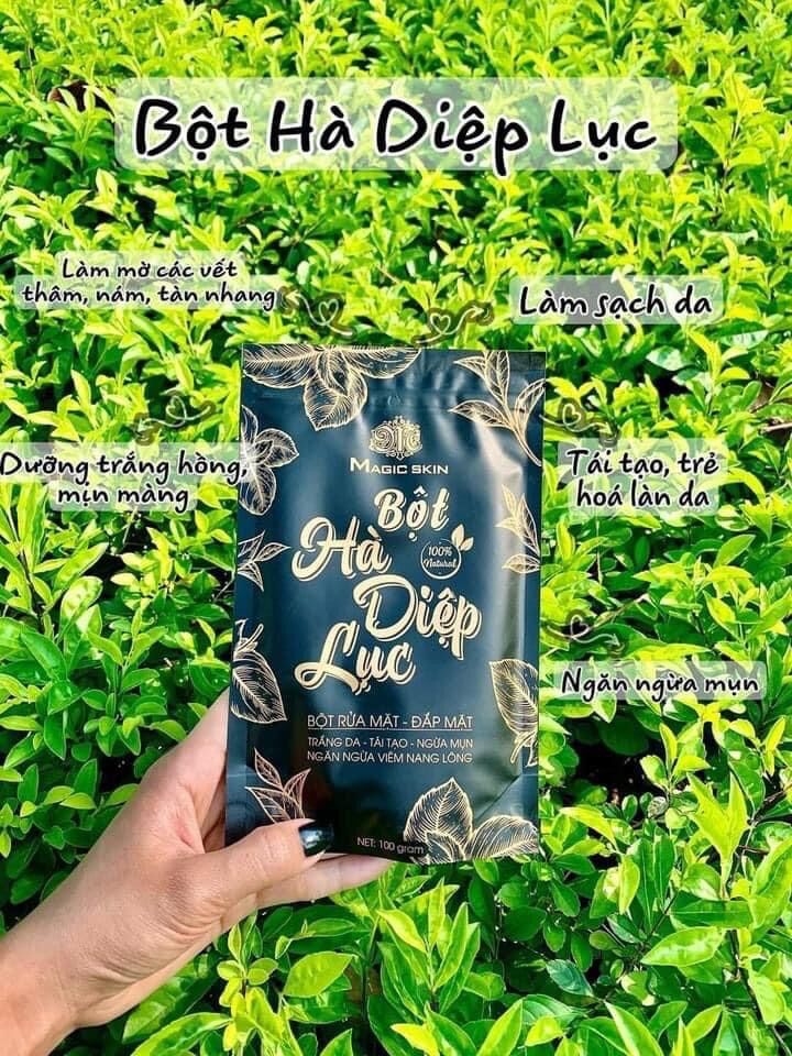 Bột mặt nạ hà diệp lục magic skin chính hãng