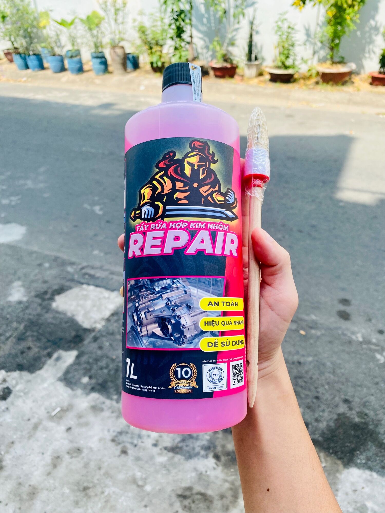 NƯỚC tẩy nhôm sprayking Repair tặng cọ lông heo