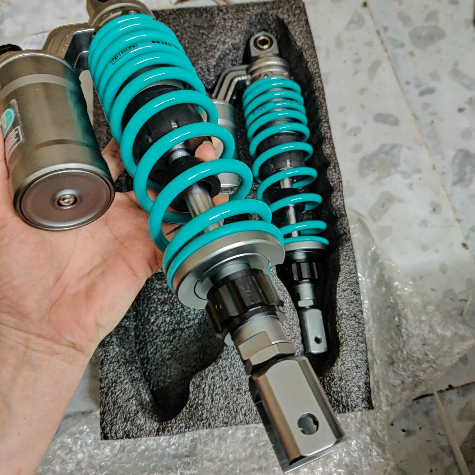 Phuộc nitron bình dầu gắn ab novou nvx pcx