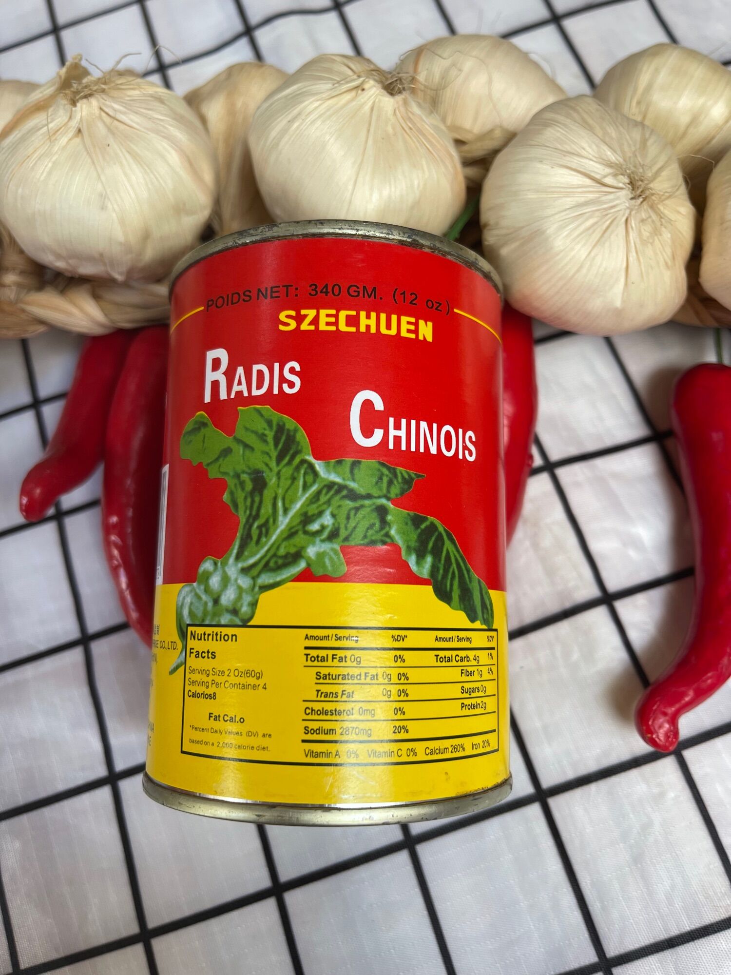 Cải tứ xuyên cải lon đóng hộp 340gram