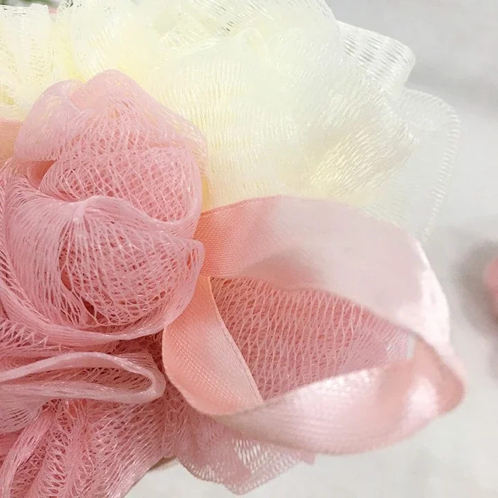Bông tắm 2 màu cute, mềm mịn - Bông tắm lưới mềm mịn