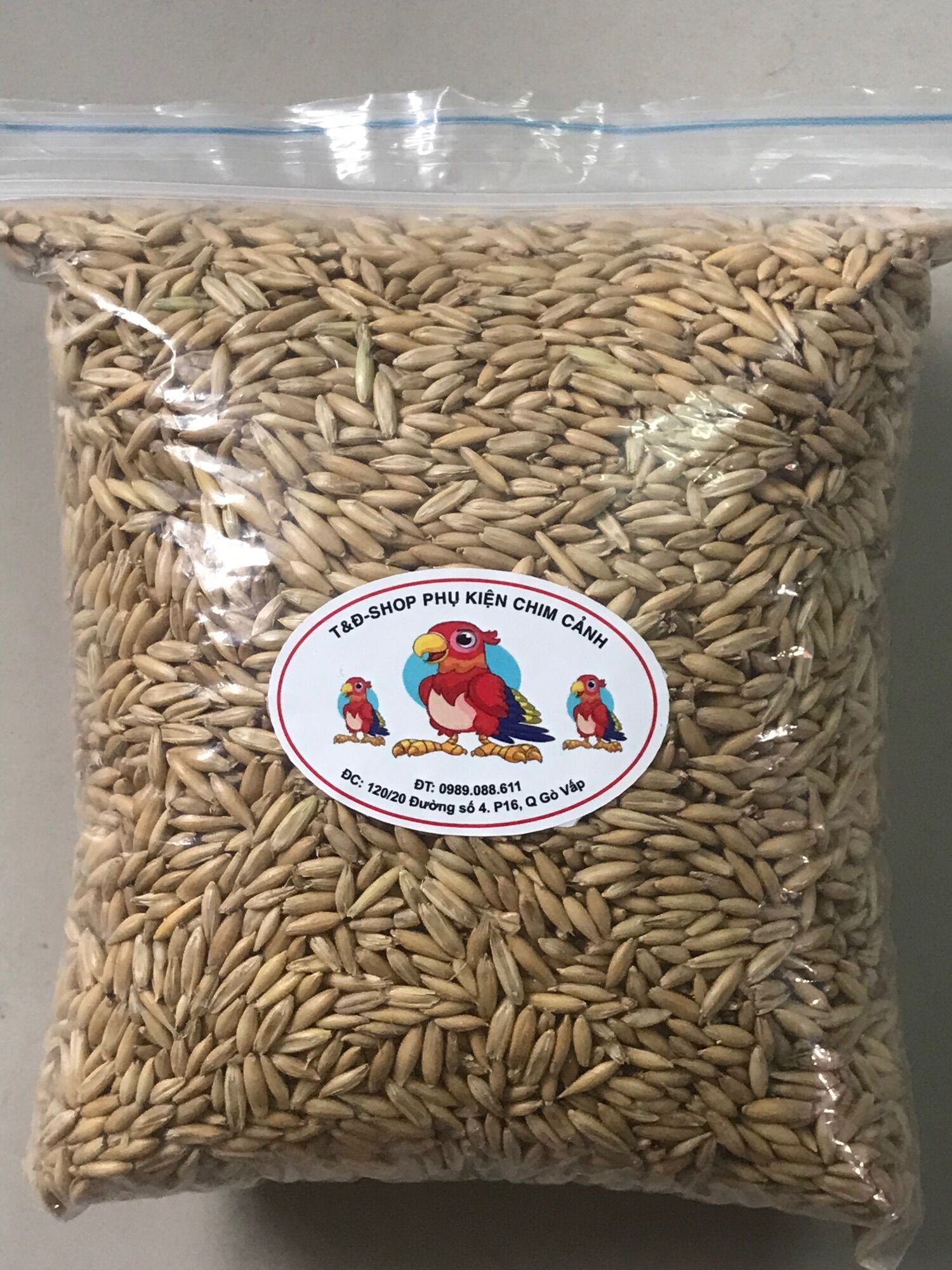 Hạt yến mạch nguyên vỏdinh dưỡng cho yến phụng,vẹt,hamters,lovebird…
