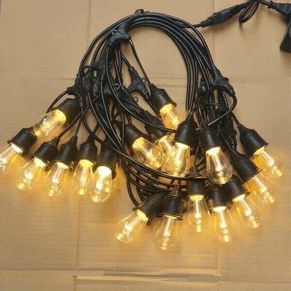 Combo 10m dây đúc 20 đui+20 bóng led kiểu Edison trang trí