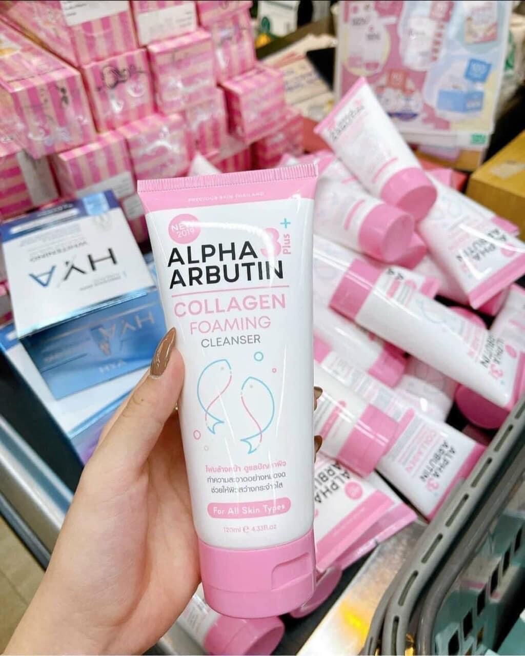 Sữa rửa mặt trắng da alpha arbutin thái lan