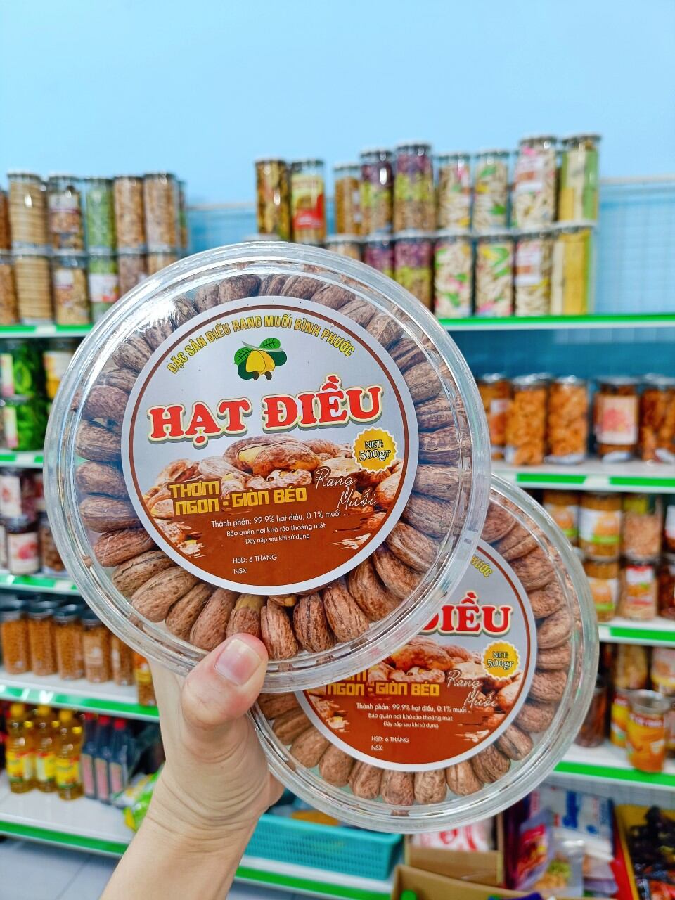 500GR HẠT ĐIỀU VỎ LỤA RANG MUỐI chuẩn hàng loại 1 A Cồ
