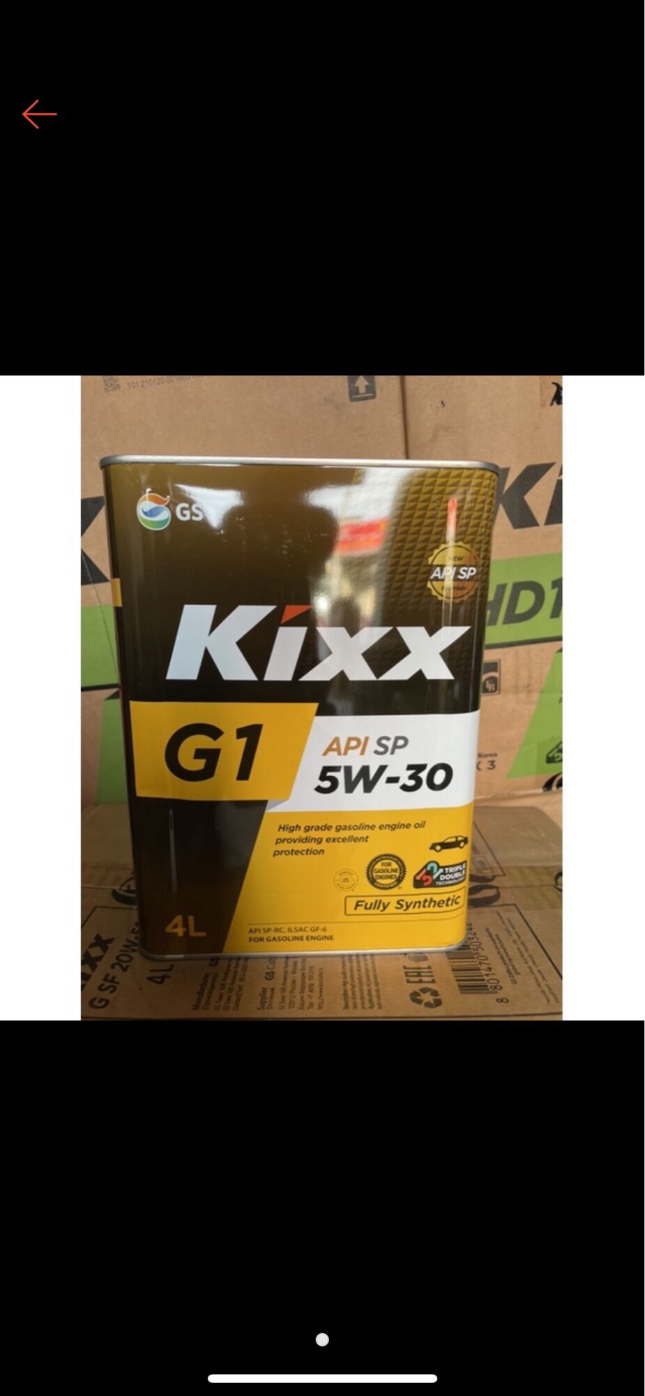 Dầu tổng hợp kixx g1 5w30 api sp 4l