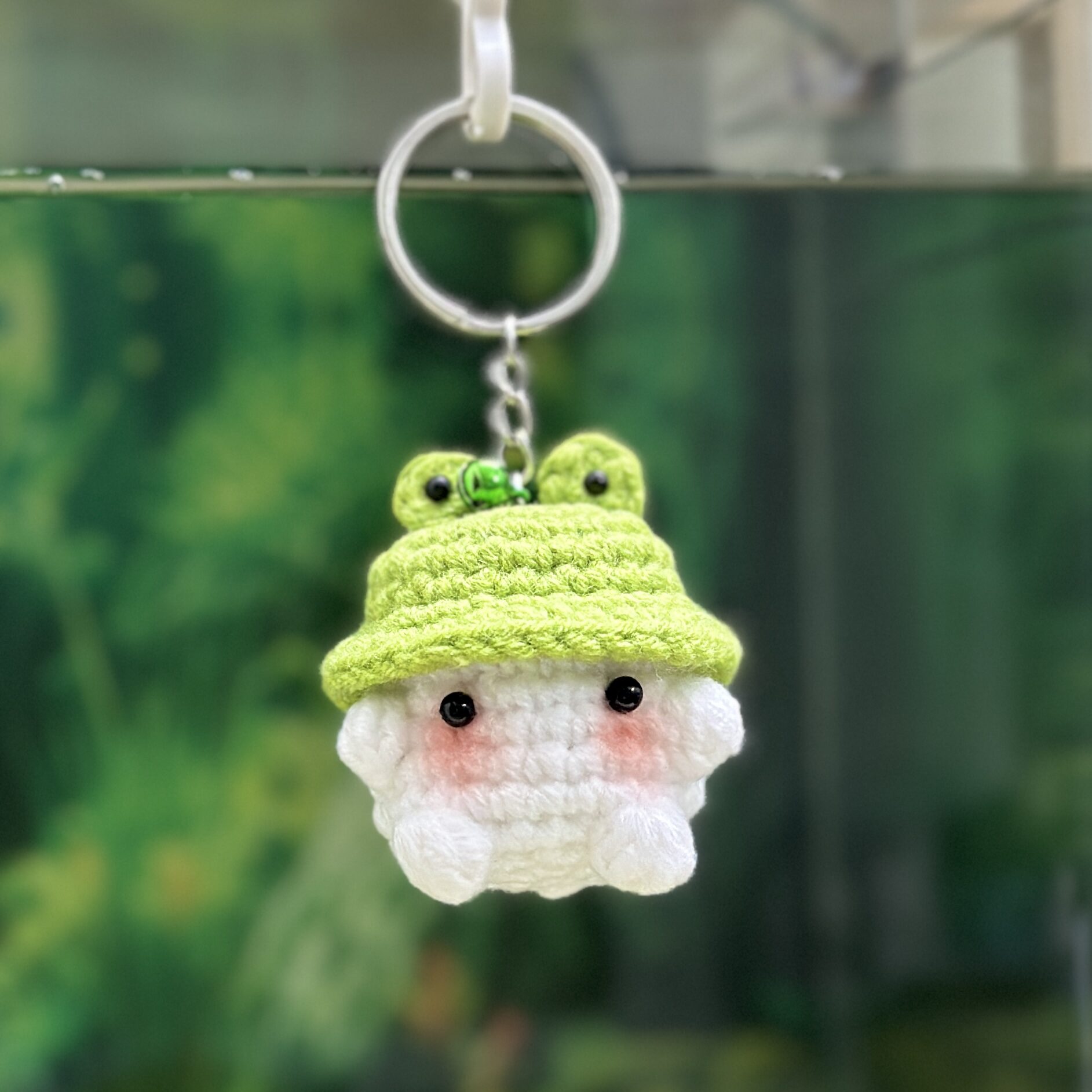 [Hàng có sẵn] Móc khoá len handmade 100% Bé Ếch Xanh