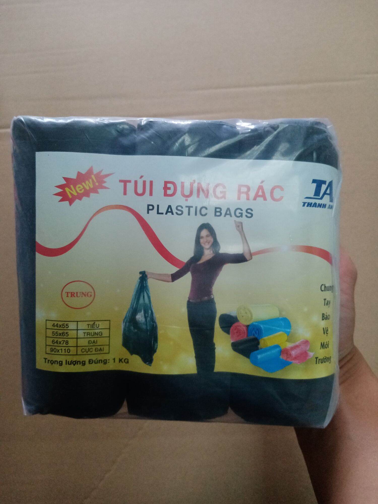 Túi rác cuộn / túi rác không quai ( 1bịch/3 cuộn )