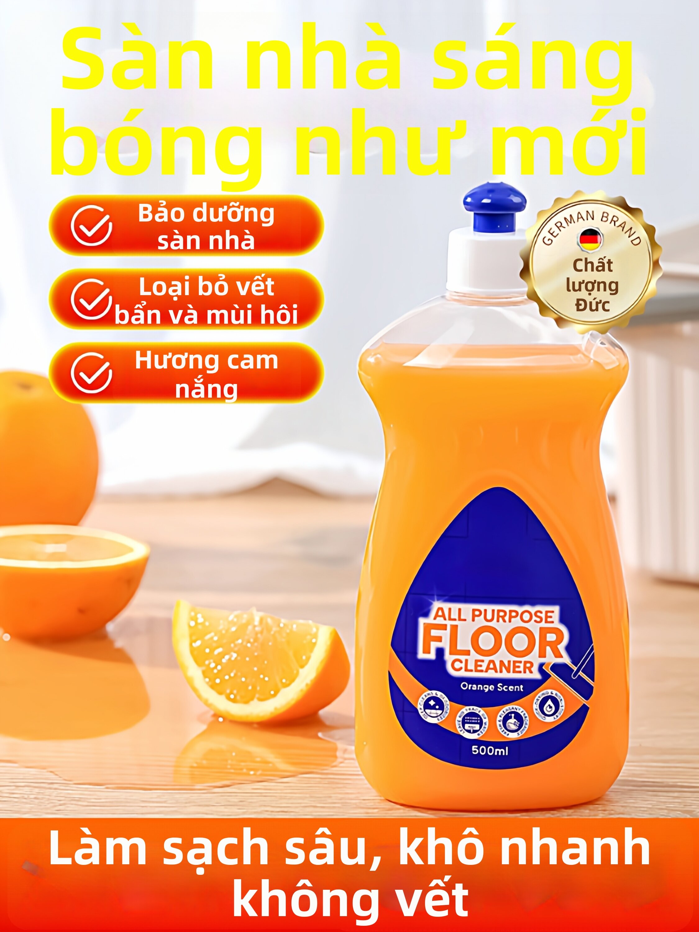 Streak Free Grease Removing Polishing Floor Tile Cleaner