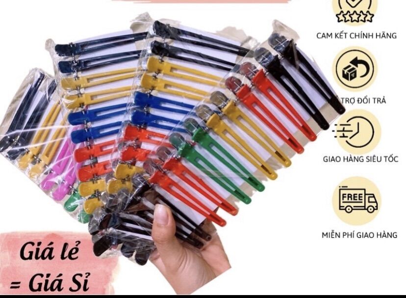 🐥🐥Set 12 Cái Kẹp Tóc Mỏ Vịt Lớn (dài 10cm)