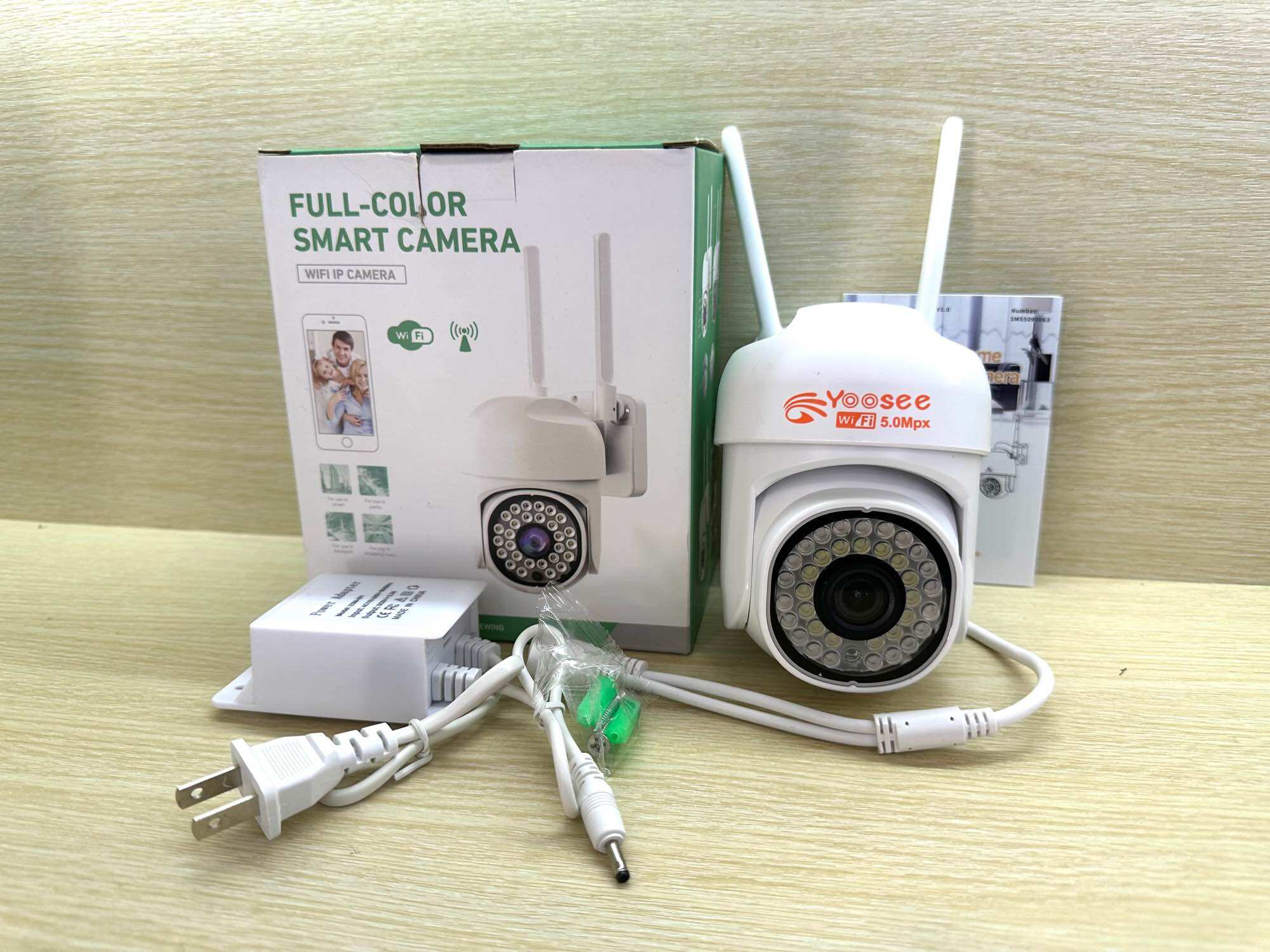 Camera yoosee ngoài trời xoay mini 28 led có màu ban đêm, đàm thoại 2 chiều