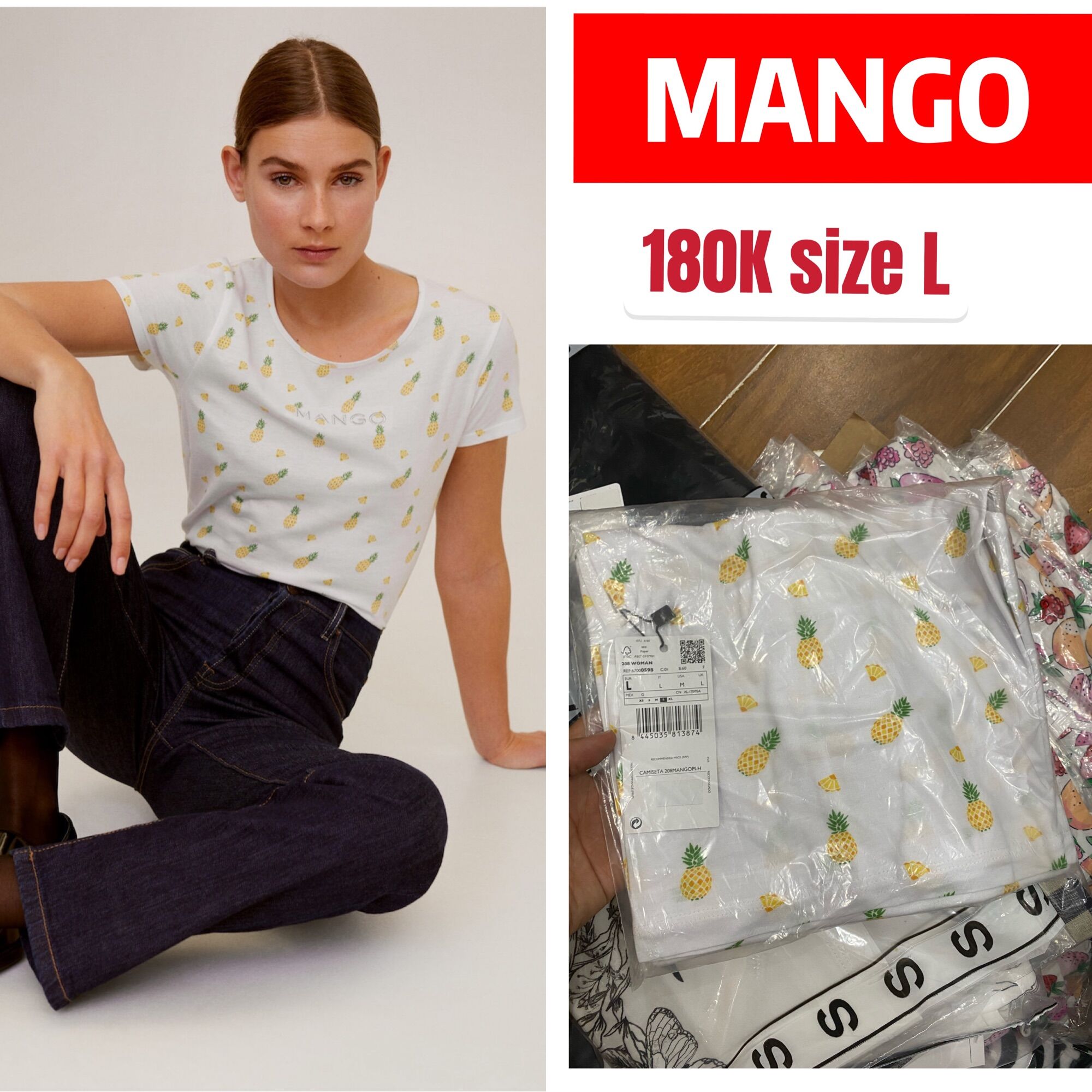 Áo phông nữ Mango size L