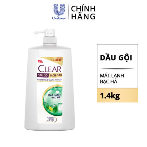 Dầu gội đầu clear bạc hà 1.4kg
