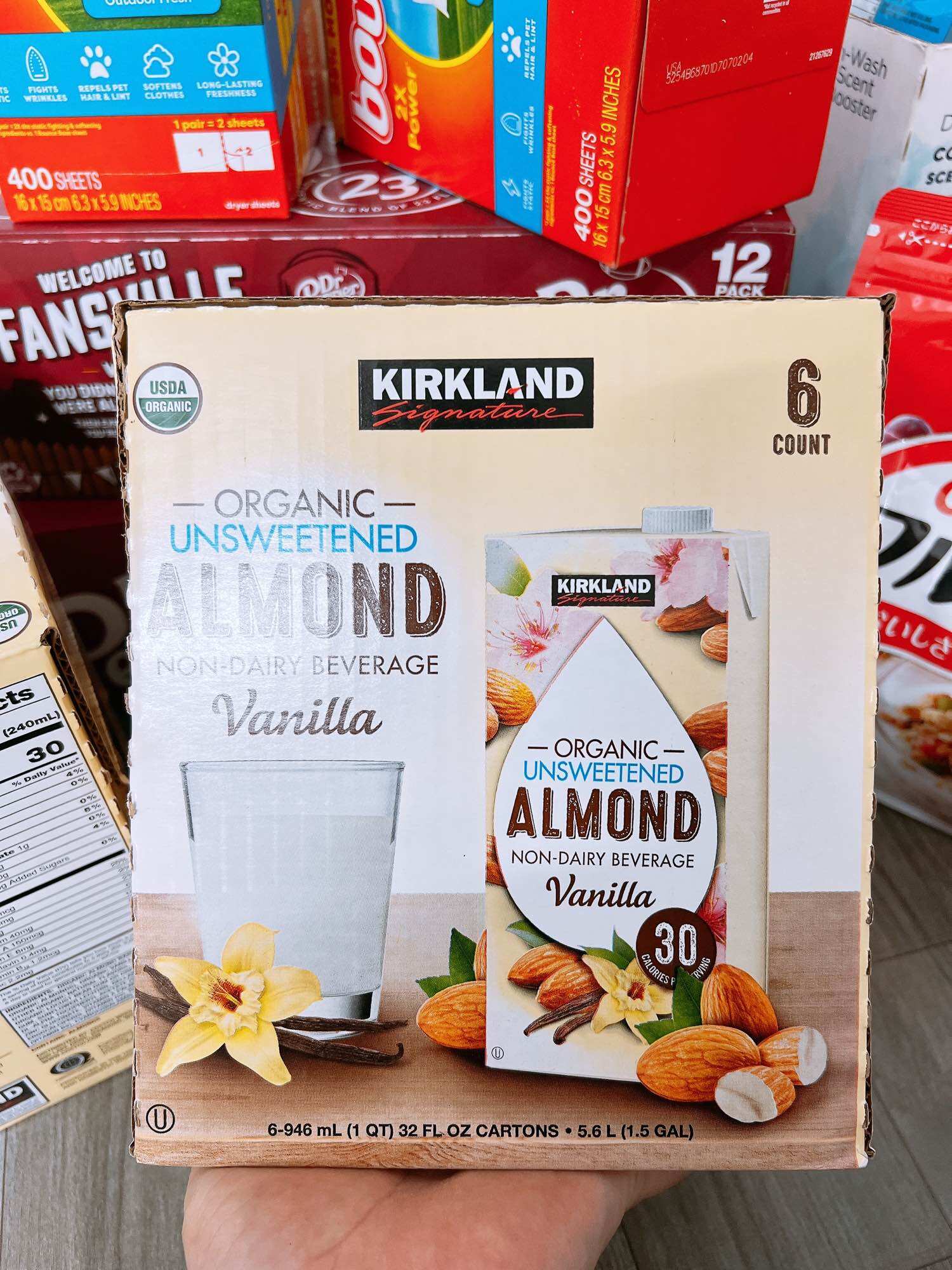 [ EXP: 2027 ] 6 hộp sữa hạnh nhân hữu cơ không đường Organic Unsweetened Almond Vanilla 946ml Mỹ.