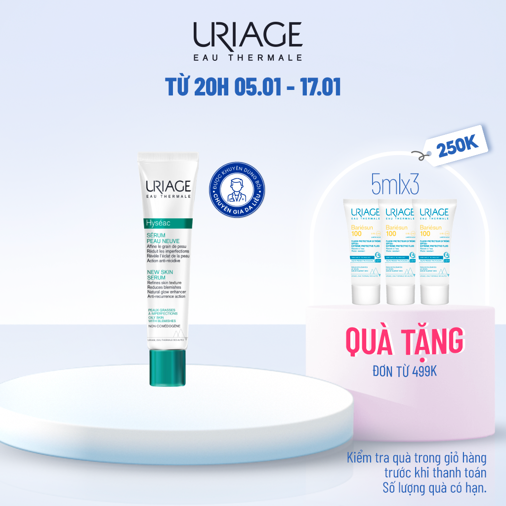 Serum giảm mụn và cải thiện da dầu, mụn URIAGE HYSÉAC SERUM PEAU NEUVE 40ml