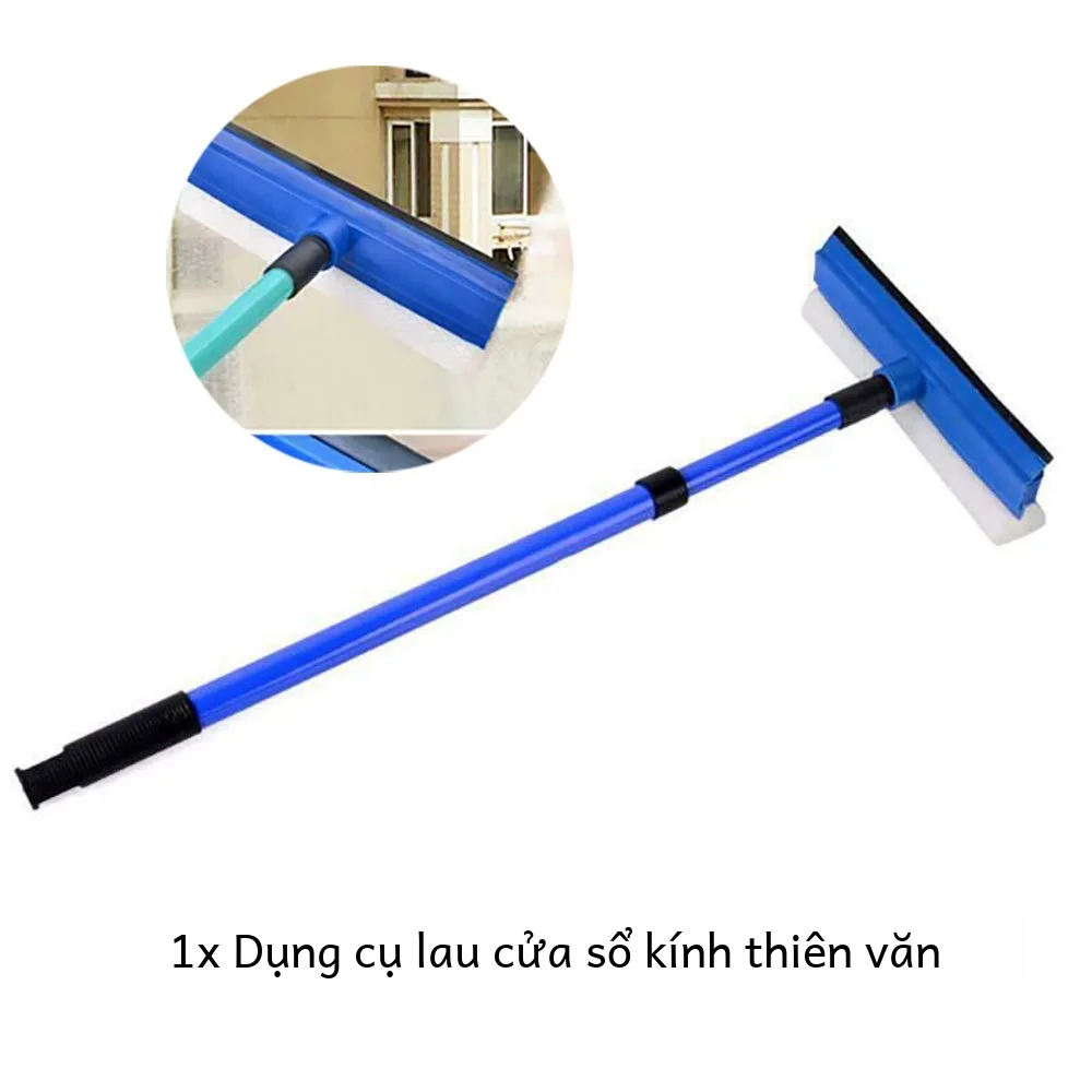 Máy Lau Kính Cửa Sổ 2 Trong 1 Tay Cầm Dài Bàn Chải Xốp Khăn Lau Vắt Chất Liệu Nhựa Thân Thiện Với Môi Trường Để Lau Cửa Sổ