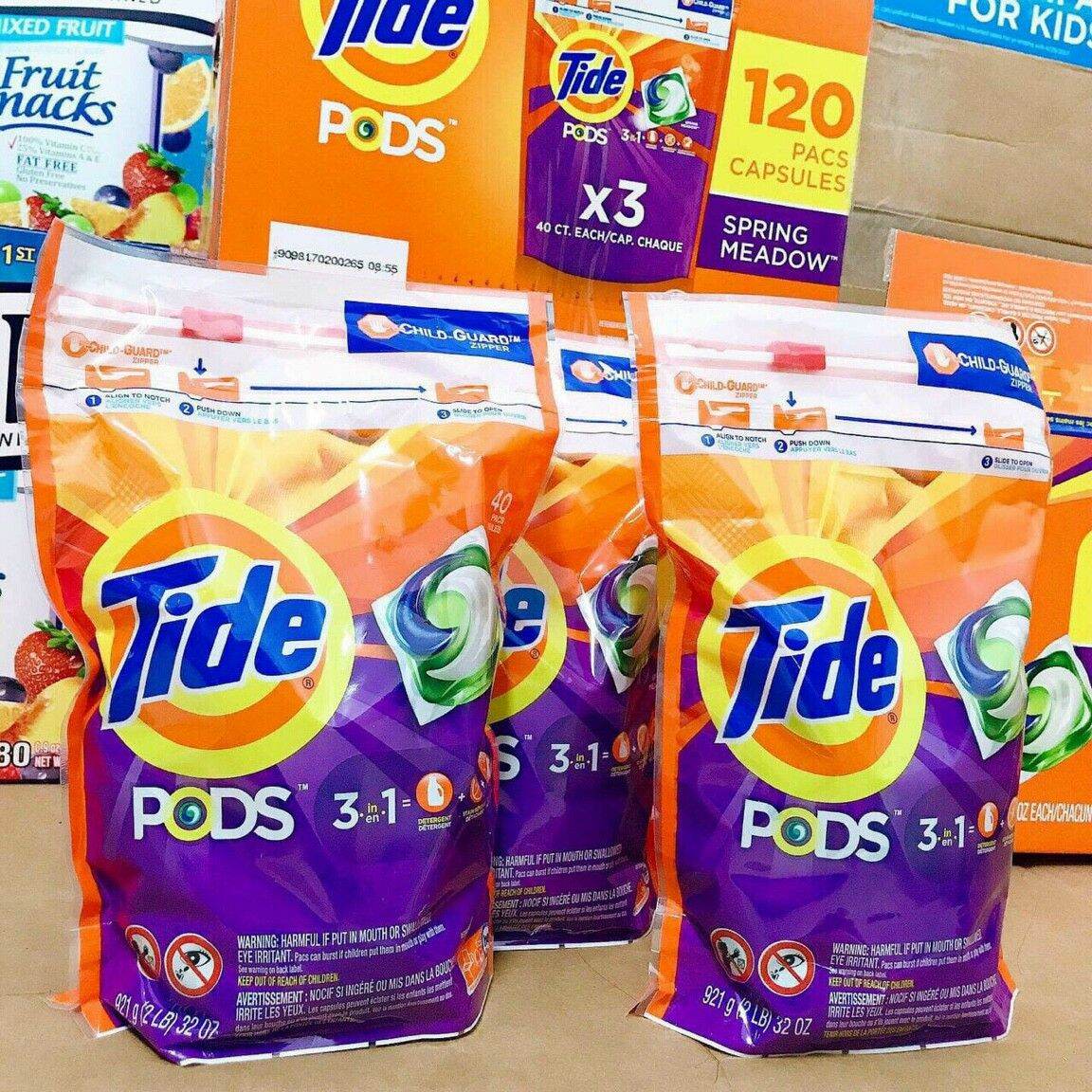 Viên giặt tide pods 3 in 1 -nhập khẩu mỹ _ bịch 42 viên