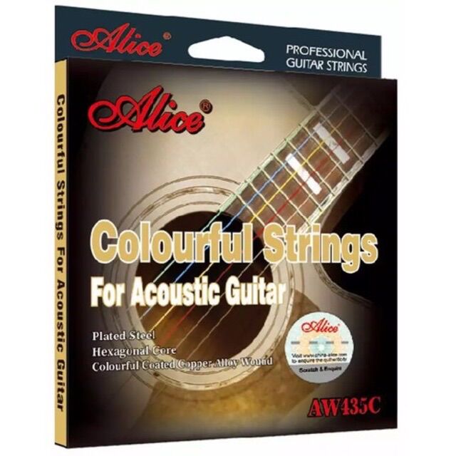 Dây đàn guitar acoustic nhiều màu Alice Aw435