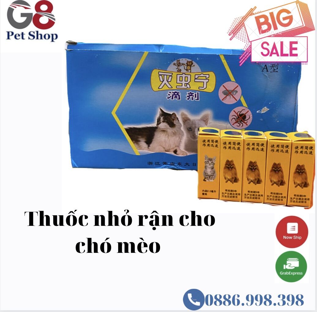 Thuốc Trị Ve Rận Bọ Chét Nhỏ Gáy Chó Mèo