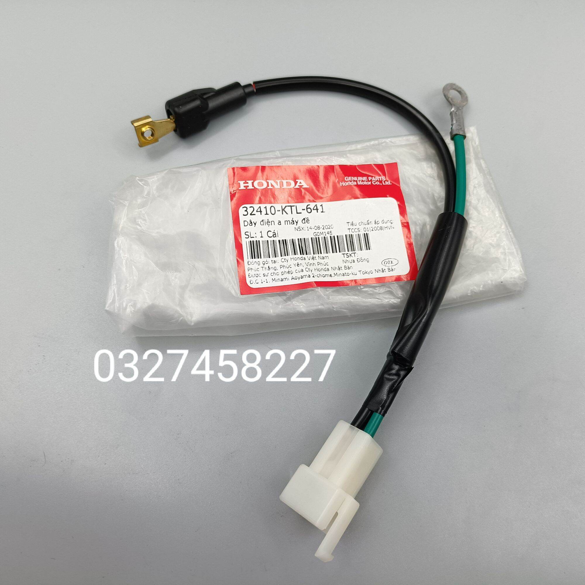 Dây điện gắn củ motor đề xe dream, wave, future... zin
