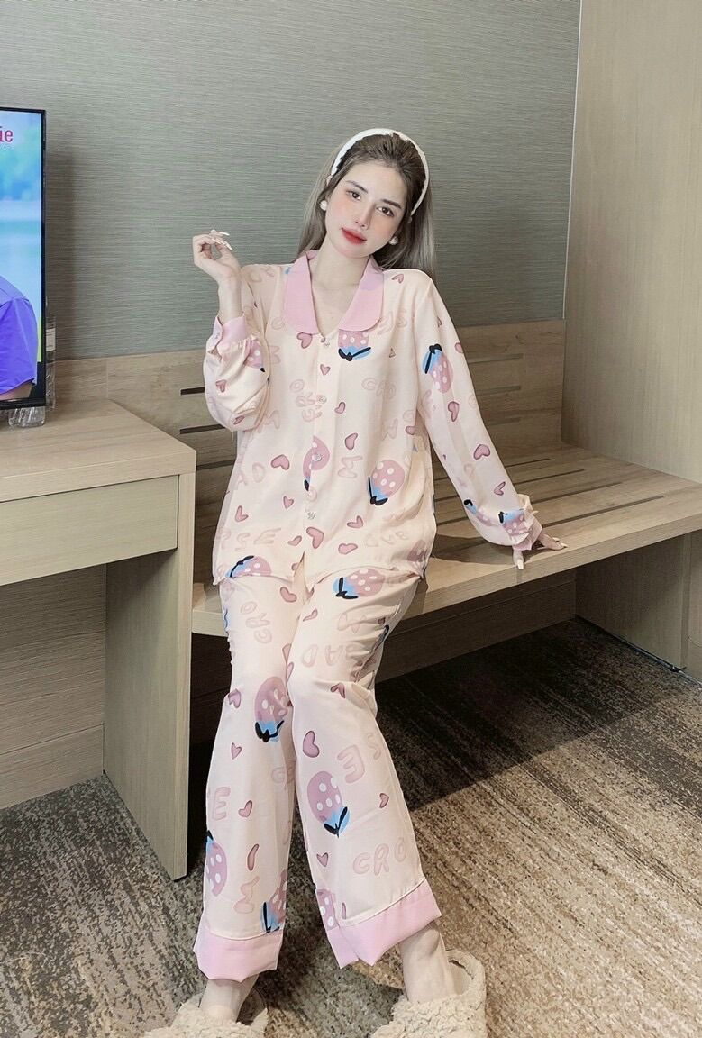 (BIGSIZE 55-80kg) Pijama tay dài quần dài. Đồ bộ mặc nhà MANGO cao cấp