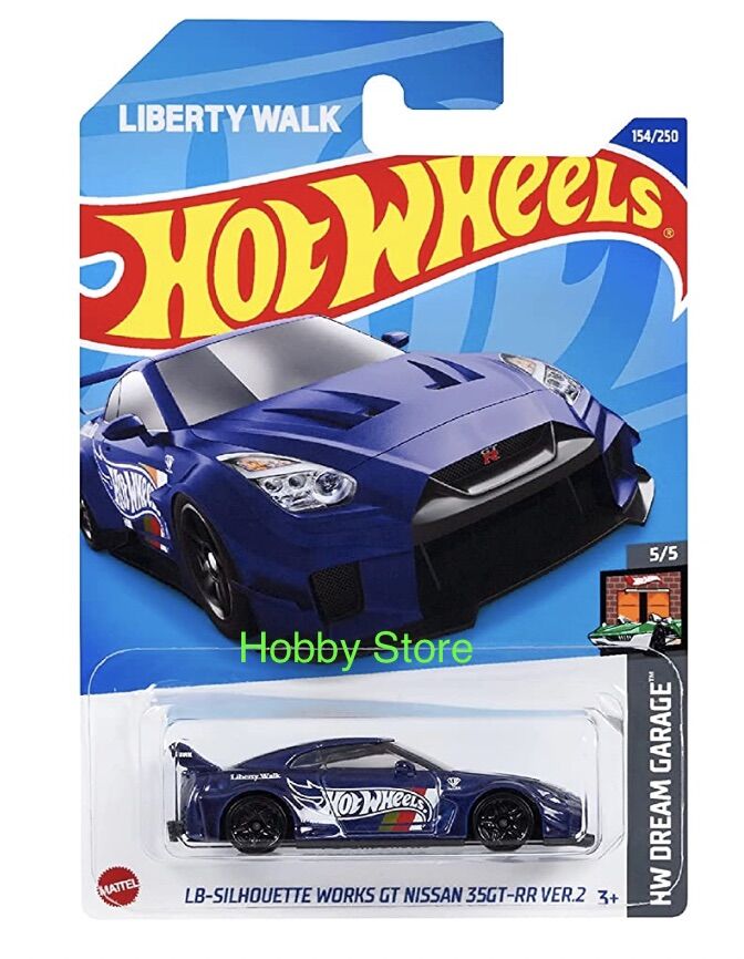 Hobby store xe mô hình hot wheels basic nissan r35 lbwk xanh đậm
