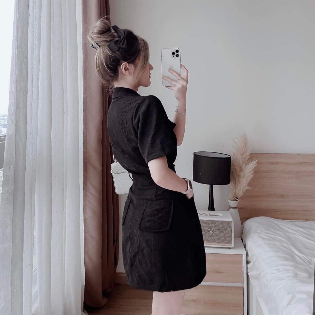 (D275 SHOP BIGSIZE nữ 50kg đến 90kg) đầm dáng A bo chun eo