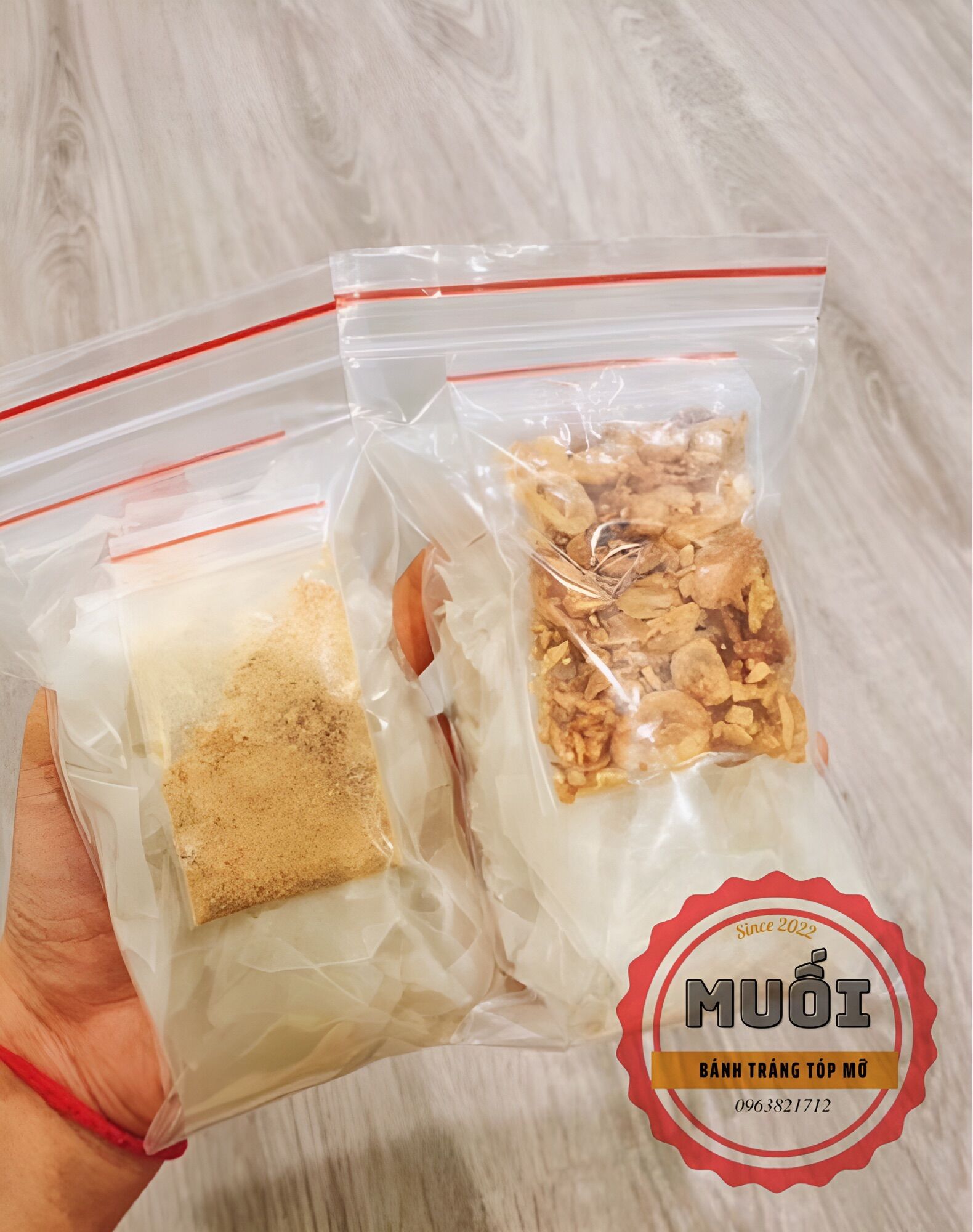 Bánh tráng phơi sương muối hành phi (5 Bịch)