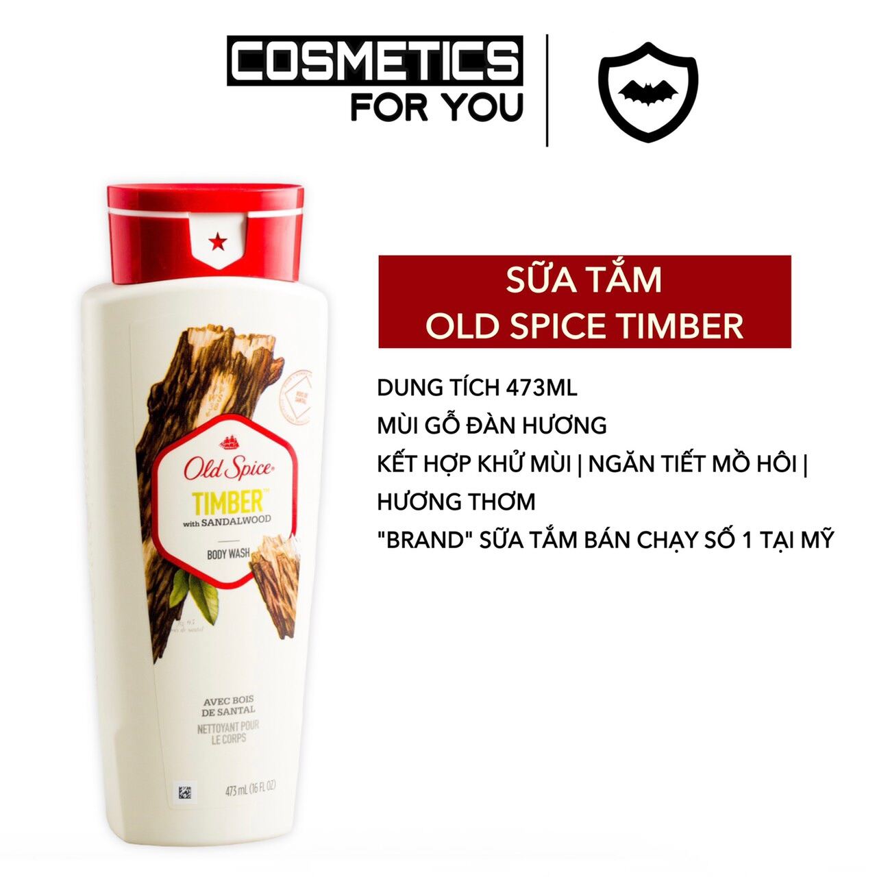 [Hcm]Sữa Tắm Old Spice 473Ml Hương Timber