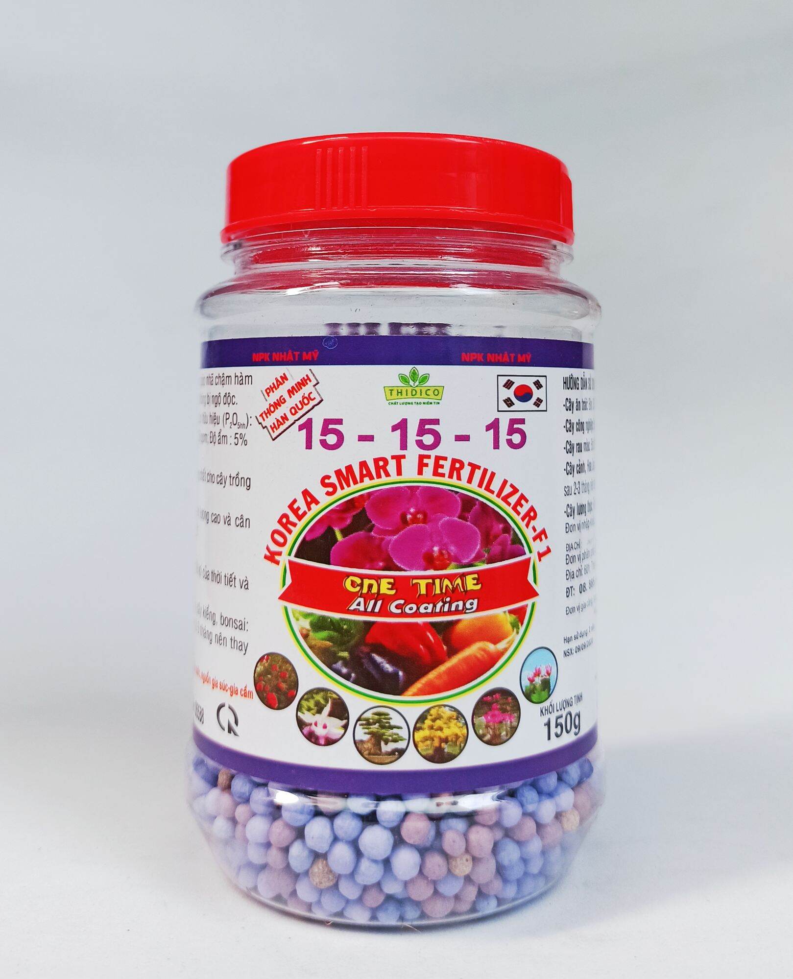 Phân tan chậm hàn quốc 15-15-15+te hũ 150g