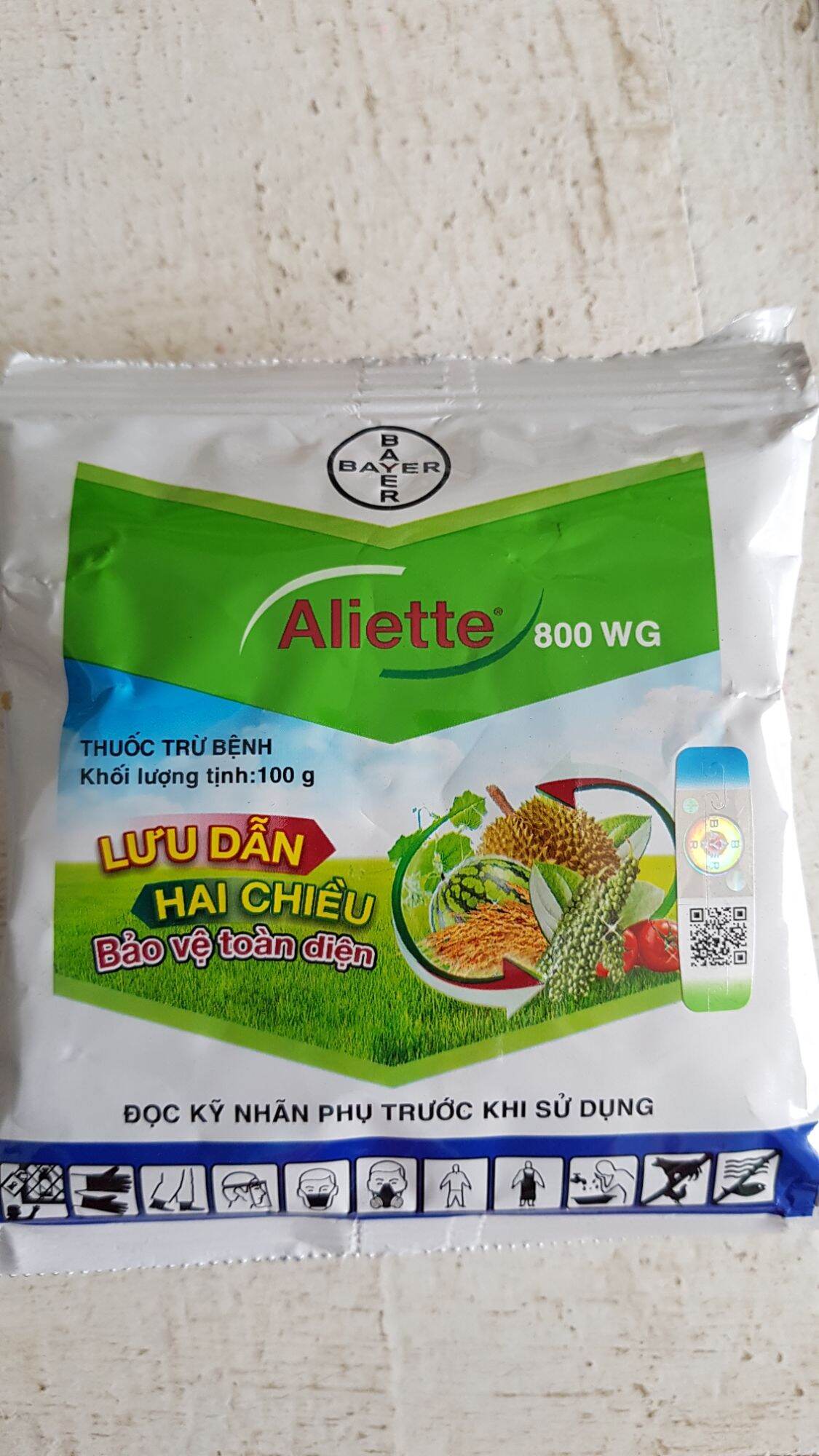 Thuốc trừ bệnh bạc lá, lở cổ rễ, sương mai, thối trái ALIETTE lưu dẫn 2 chiều, ngừa hay diệt tốt