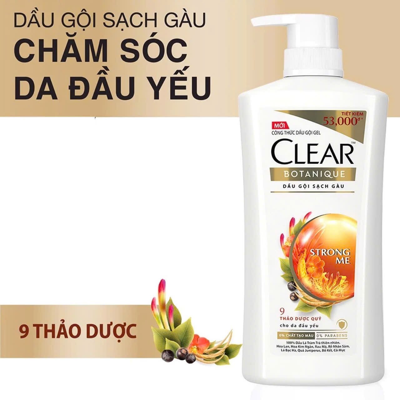 Dầu gội clear thảo dược Botanique 630g (9 loại thảo dược quý )