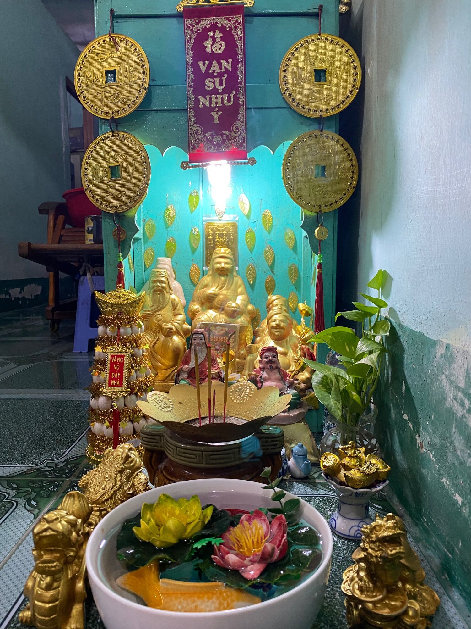 Tháp tỏi chiêu tài 5 tầng: NGŨ PHÚC LÂM MÔN