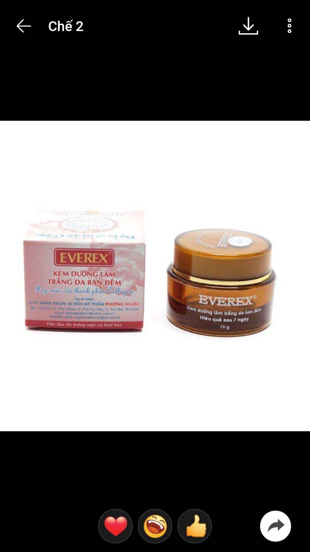 Everex dưỡng da làm trắng da ban đêm