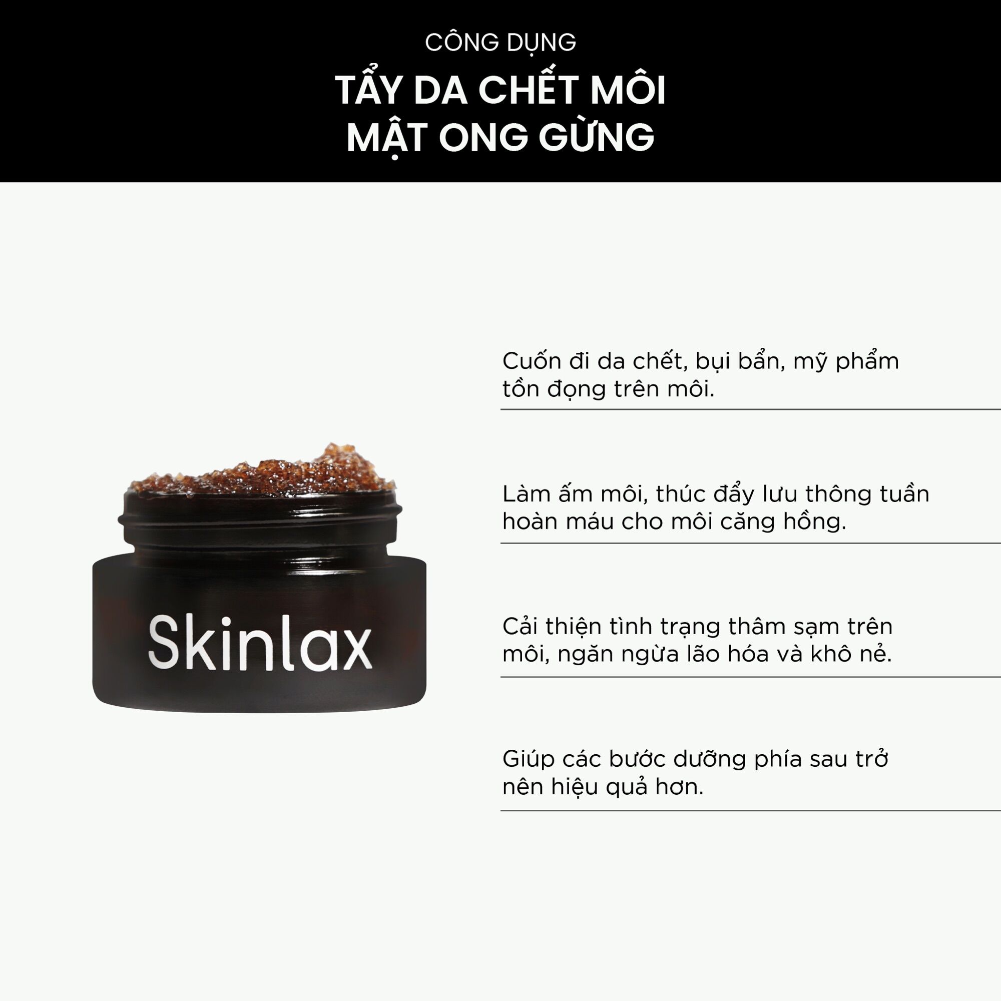 Tẩy Da Chết Môi Mật Ong Gừng SKINLAX ( 20g )