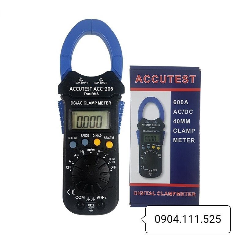 [HCM]Ampe kìm đo dòng AC/DC ACCUTEST ACC-206 (600A)
