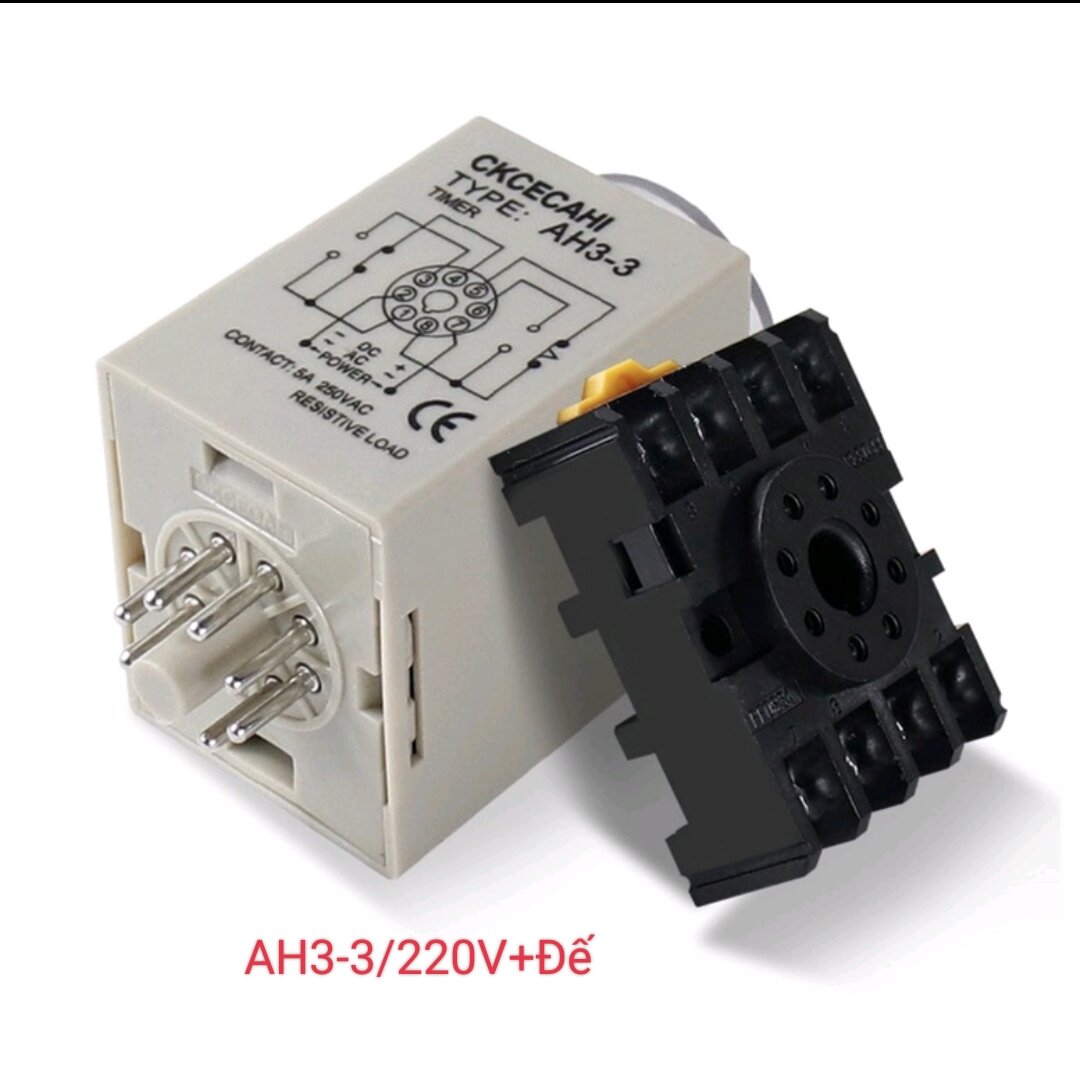 Rơ le thời gian AH3-3 CKCAGNL/CKC-Bộ timer 1s/10s/30s/60s