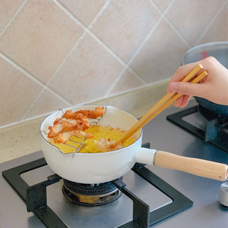 Nồi tráng men tráng men tráng men pagoo nồi mì ăn liền nồi nhỏ nồi sữa nồi chiên rán nồi nấu canh bếp từ
