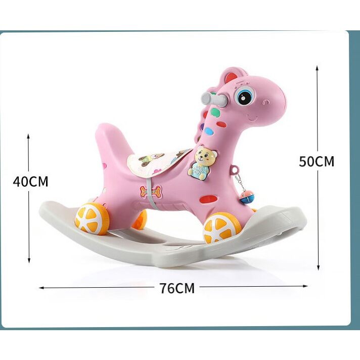 Ngựa bập bênh 2n1, đồ chơi trẻ em, xe chòi chân