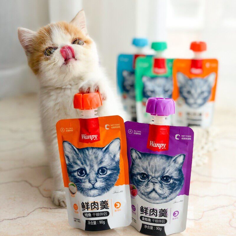 Súp thưởng ăn nhẹ cho mèo Wanpy 90g