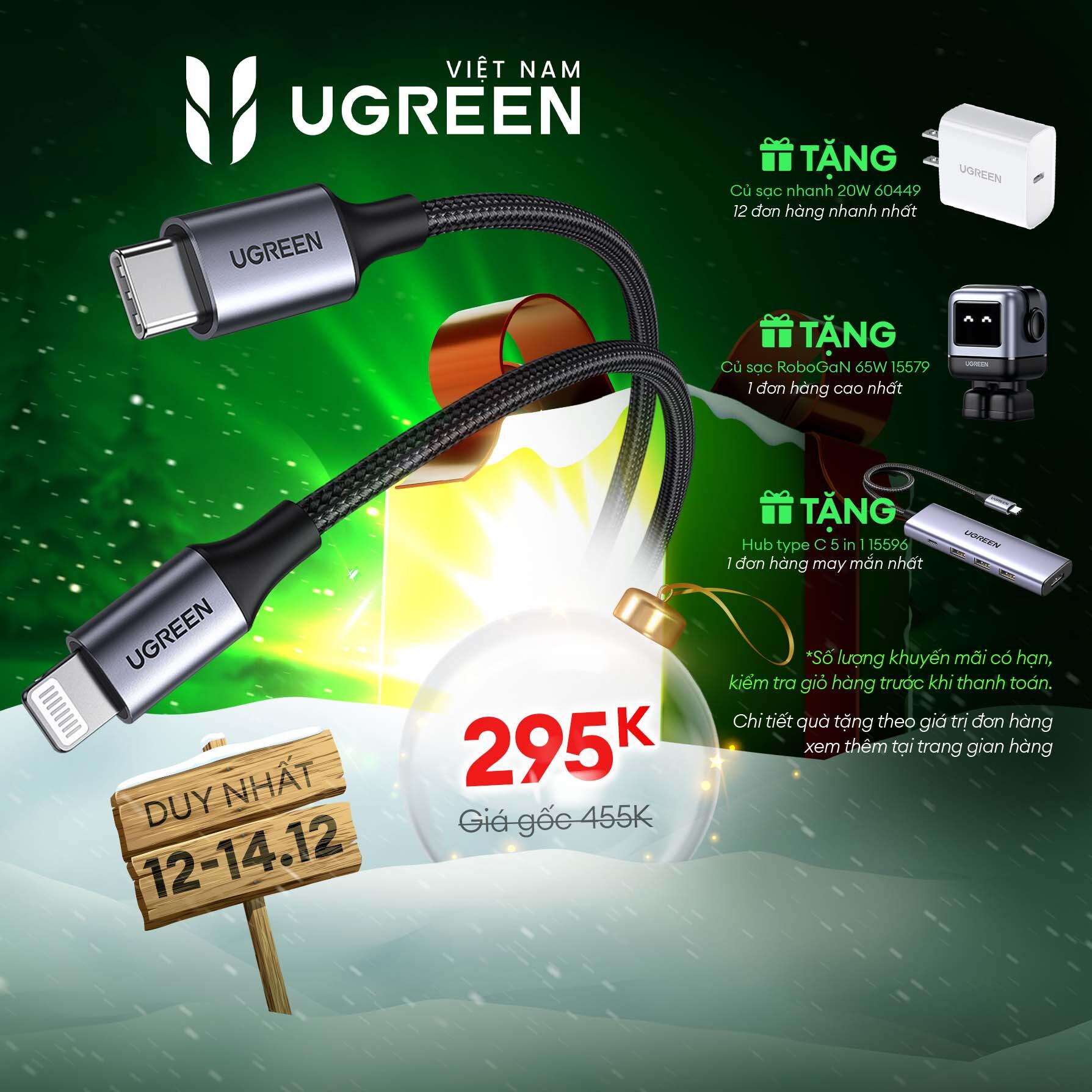 Cáp sạc USB C sang Lightning PD20W Ugreen US304 chuẩn MFi |  Sạc nhanh cho Iphone 14 13 12 Pro Max | Tốc độ truyền 480Mbps | Bảo Hành 18 Tháng 1 Đổi 1 | 60759 60760 60761 60757 60758 60762 70523 70524 70525