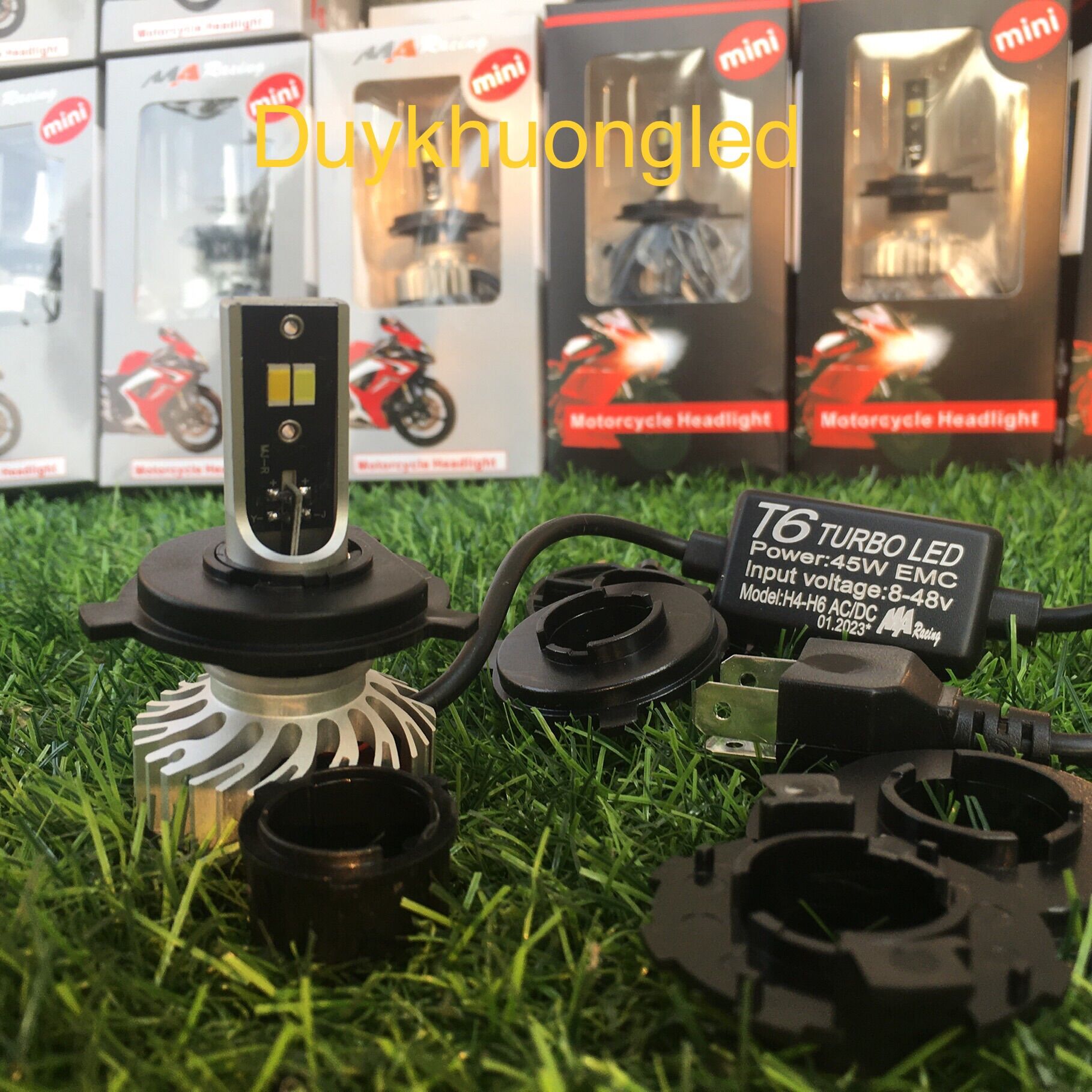 Đèn pha Led T6 pha trắng, cos vàng. Pha trắng, cos trắng 45w