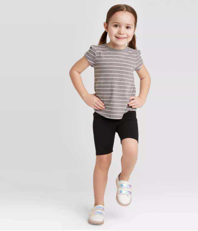 Quần legging lửng cotton bé gái