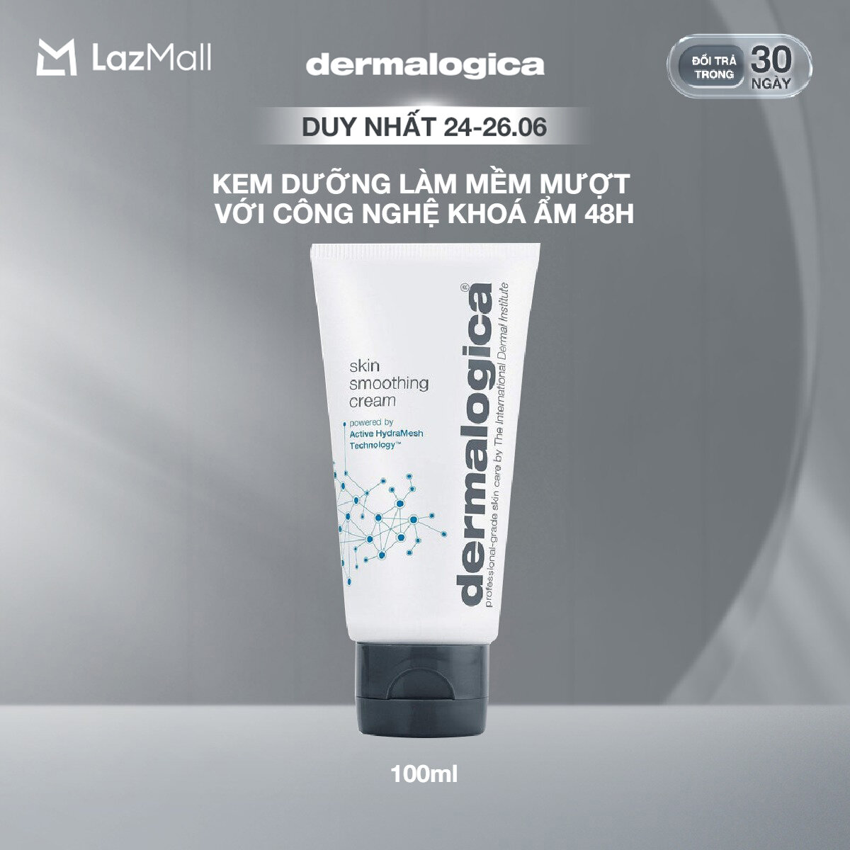 Kem dưỡng ẩm Dermalogica Skin Smoothing Cream 100ml cấp nước 48h