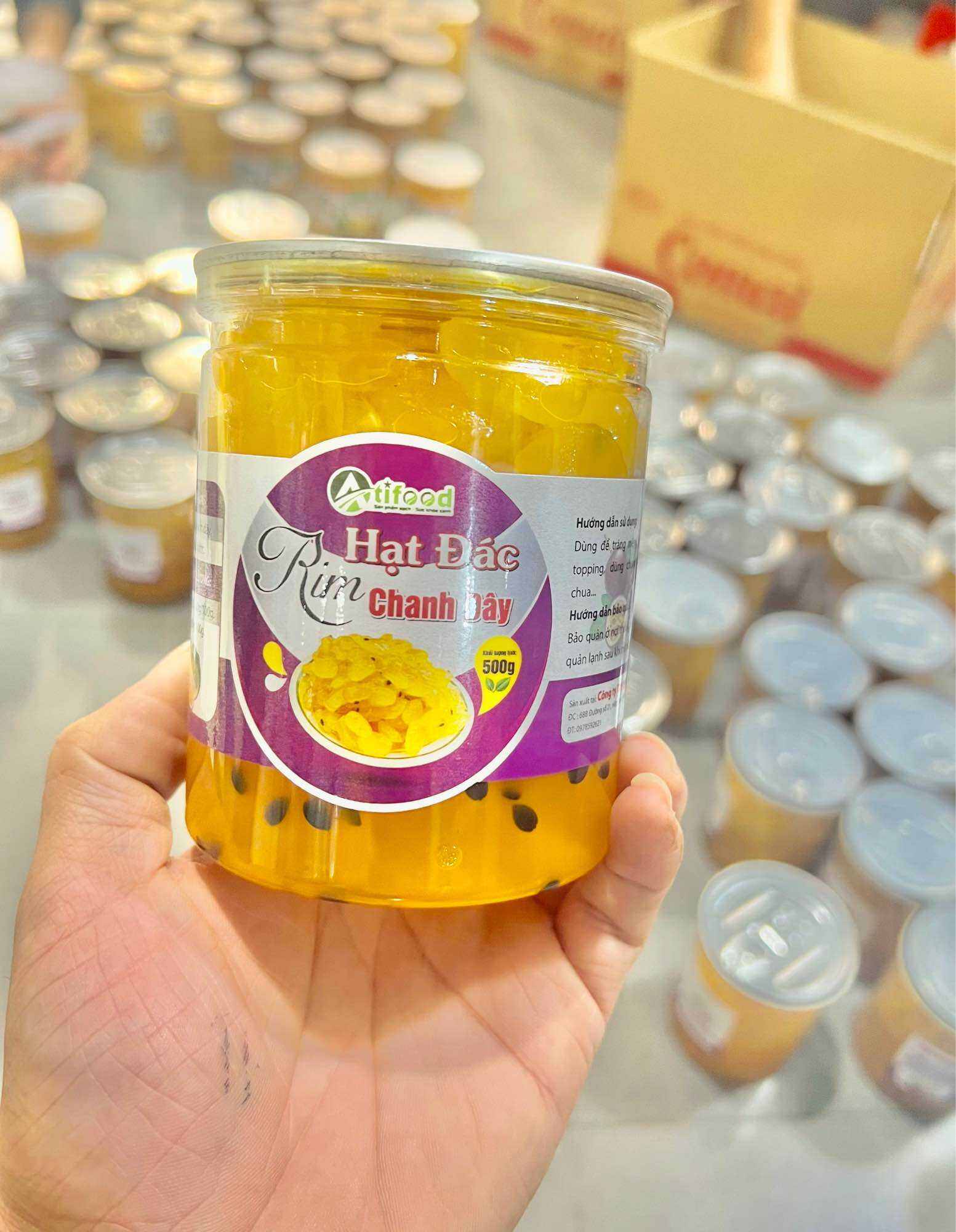 Hủ 500g hạt đác rim chanh dây