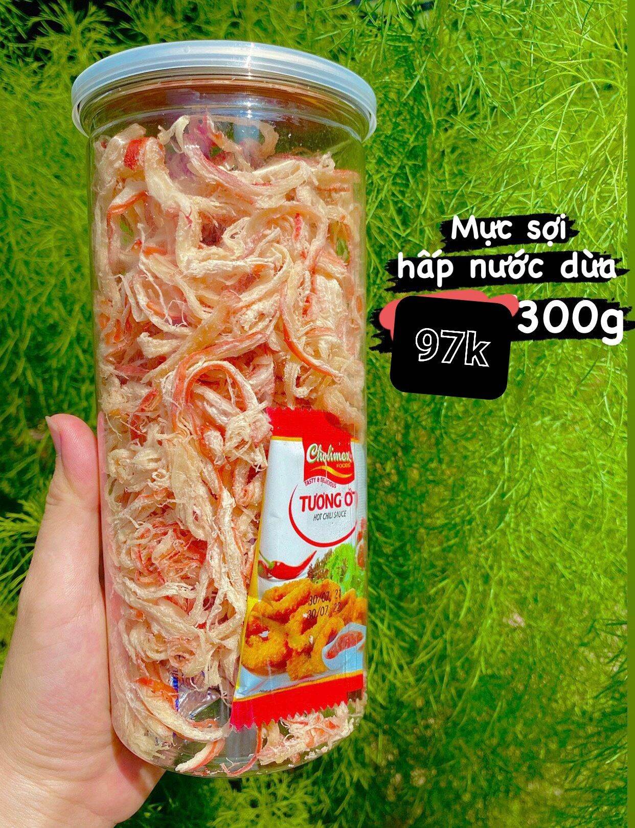 Mực rim nước dừa xé