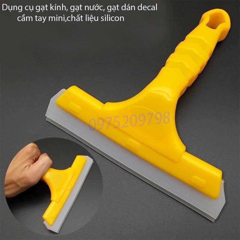 Dụng cụ gạt kính, gạt nước, gạt dán decal cầm tay mini,chất liệu silicon 2 lớp phale